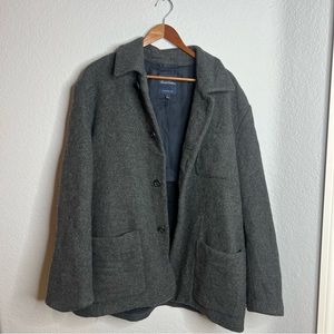 Brooks Brothers Mens Coat WOOL CASHMERE FRENCH STYLE CHORE COAT